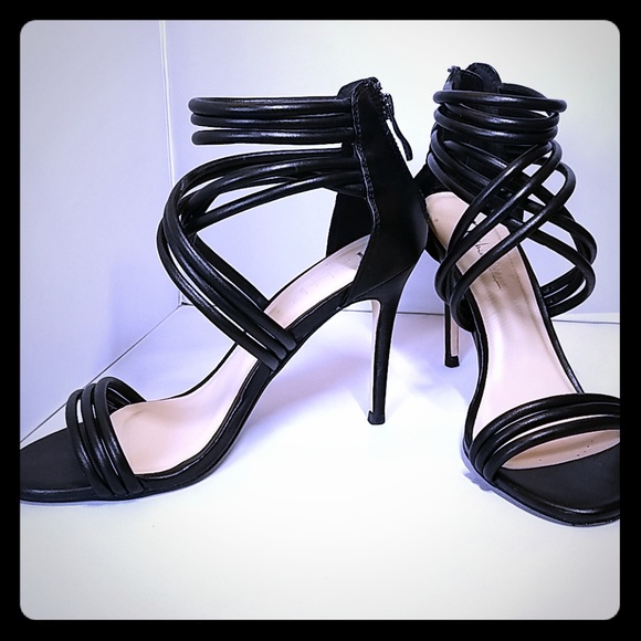Nicole Miller Shoes - Nicole Miller Alexa Black Open Toe Heels